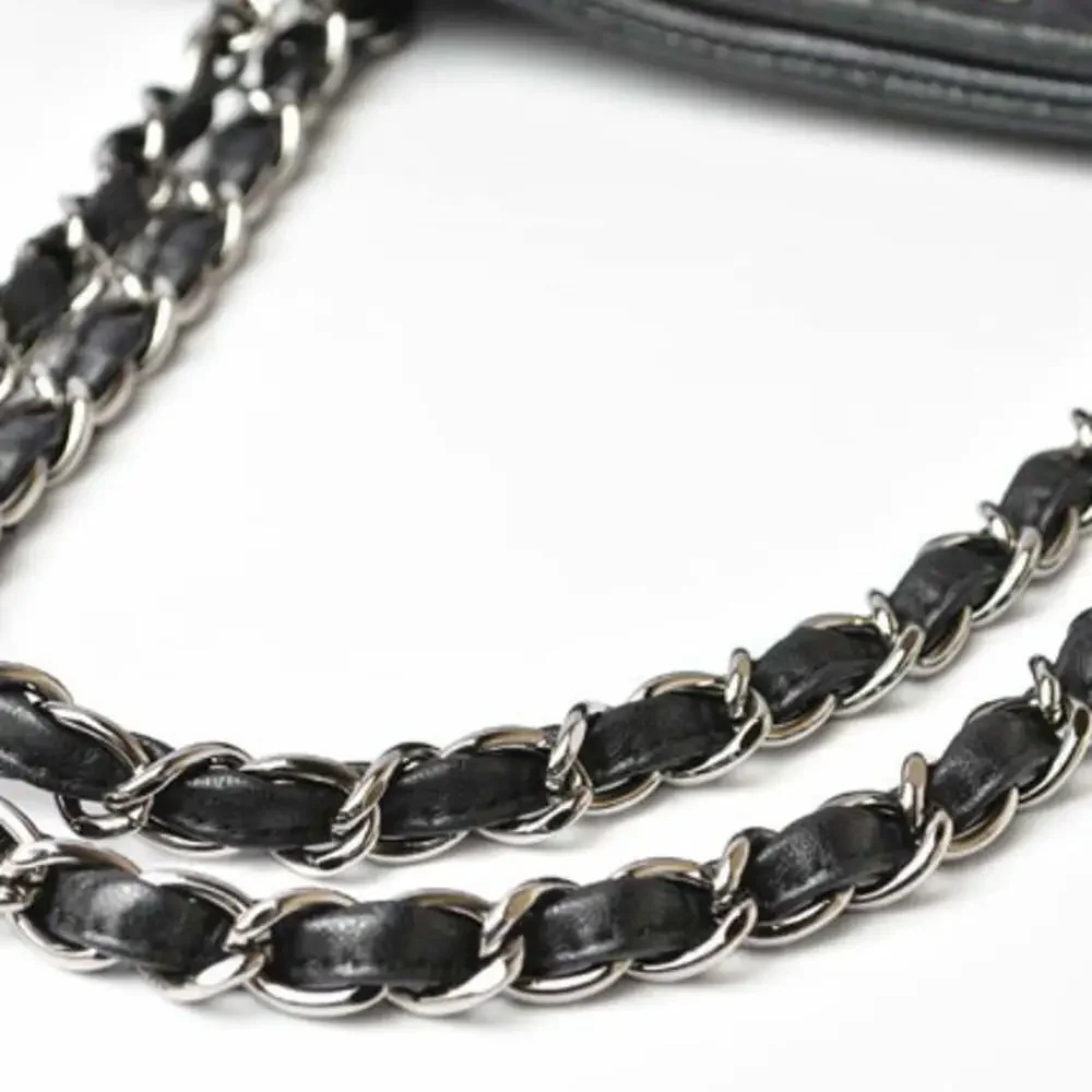 CHANEL Black Leather Tote Bag